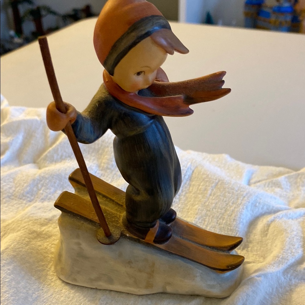 Hummel/Goebel Figurine, Skier with Wooden Pole, Number 59, W. Germany